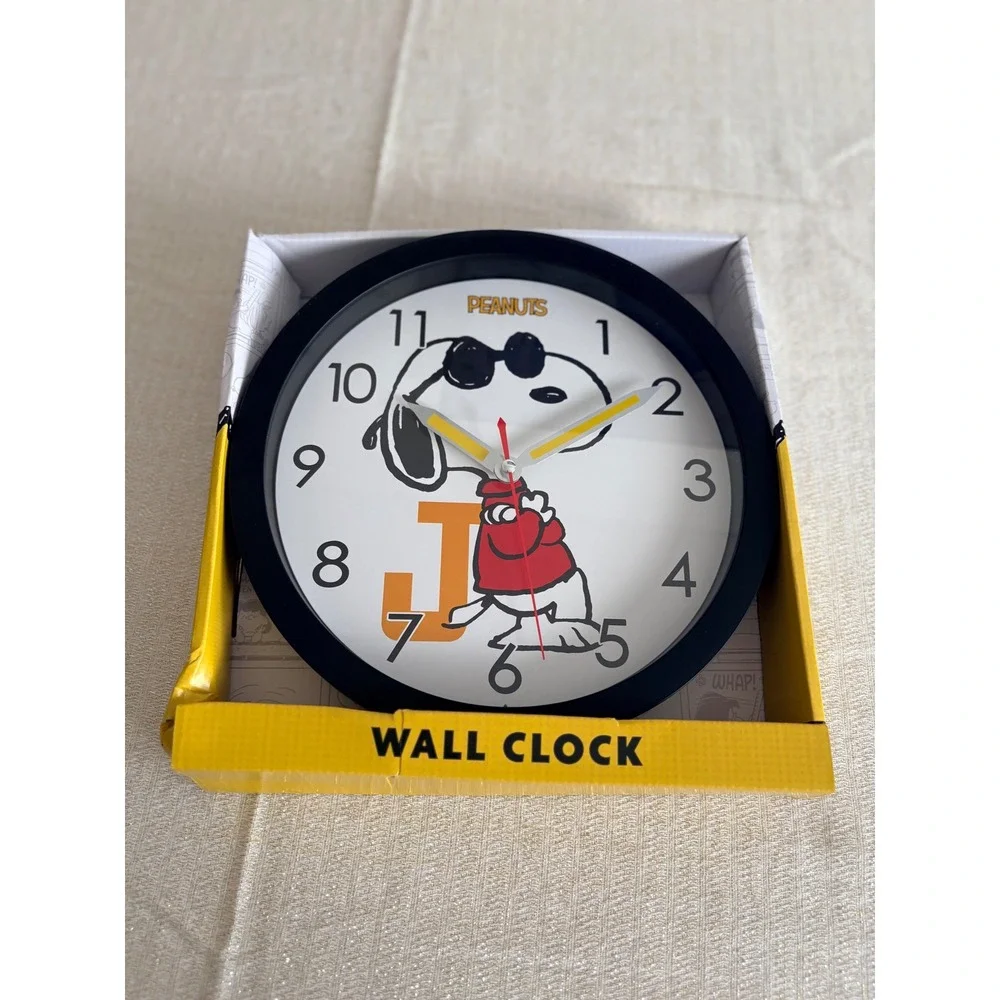 Peanuts Snoopy Joe Cool Wall Clock Unisex 10in Black New Joe Cool Graphic